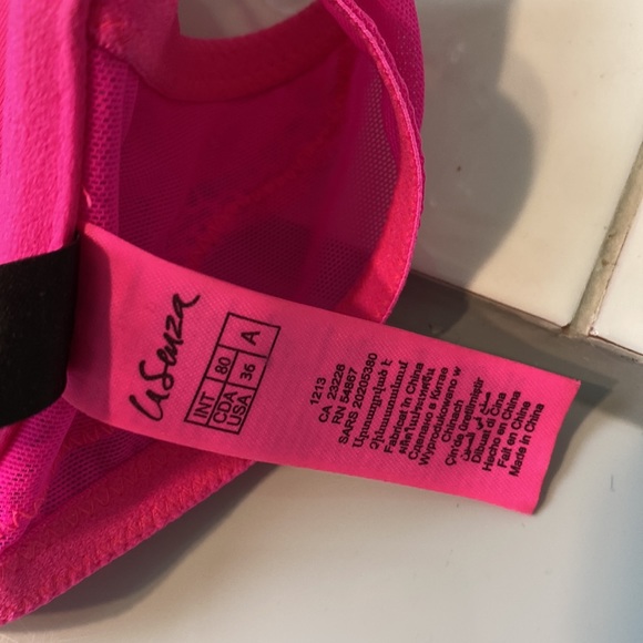 💖BEYOND SEXY La Senza limited edition ribbon & jewel embellished bra 36A PINK - Picture 9 of 11